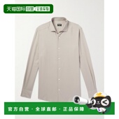 香港直邮潮奢 襯衫 zegna 男士 1h可退 長袖 杰尼亚 Cashco UEX44A