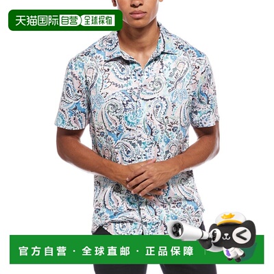 自营Robert Graham Dresden经典修身针织衬衫-蓝色 美国奥莱直发