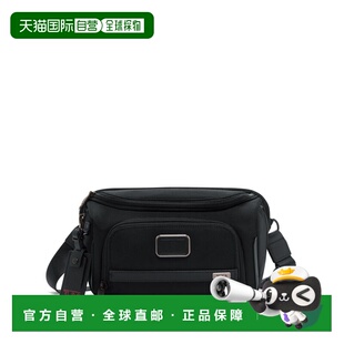 自营欧洲直邮Tumi途明 Alpha 3男士黑色弹道尼龙拉链开合大号斜挎