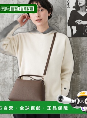 1h可退 日本直邮Dessin 女装 2WAY皮革风格圆形单肩包 简约通勤 F