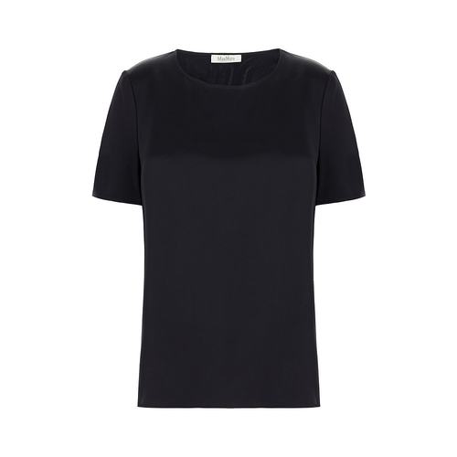 MAX MARA 女士衬衫 DIDA003 SS2025 花色 Black silk blouse