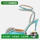 美国 Blue 自营Mach Flower Mach Crystal blue Satin Pumps