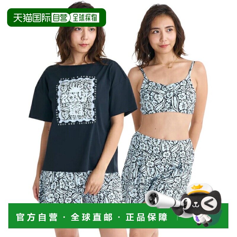 日本直邮Roxy REEF NOTE女士比基尼三件套 附拉什T恤泳衣 [RSW261