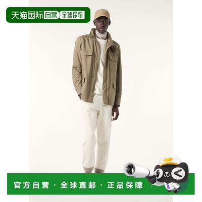 自营欧洲直邮Loro Piana 男士灰绿色细纤维夹克