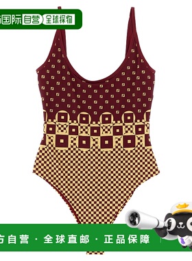 香港直邮FENDI 女士泳装 FXBA53AT8TF1MVR AW2025 紫色 直领连体