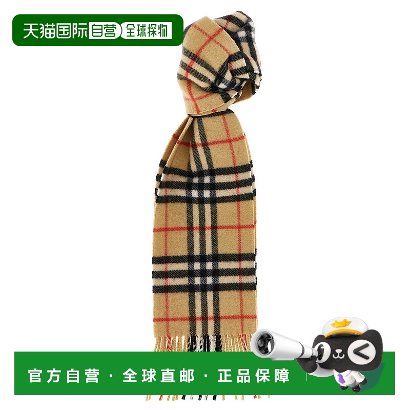 1h可退 香港直邮BURBERRY 男士围巾 8113377SAND AW2025 花色 Cas