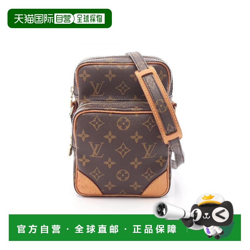 1h可退 日本直邮中古LV路易威登女包B级9新amazon双层相机包涂层/
