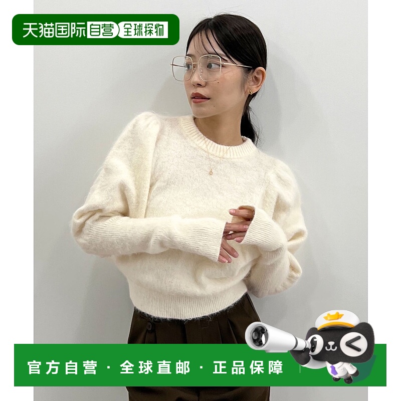 1h可退 日本直邮Futier land 女装 仿马海毛蓬松袖针织上衣 立体