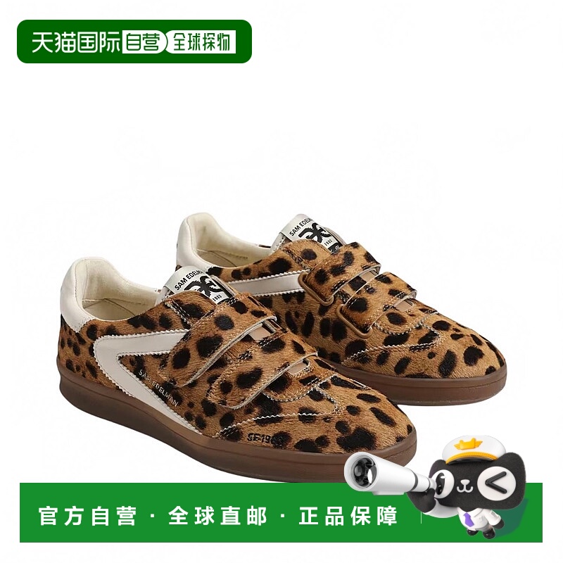 自营sam edelman女式Talia Velcro运动鞋，豹纹布哈马毛皮革 美国