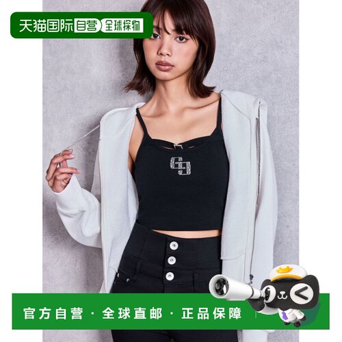 日本直邮GYDA 女装 亮片饰带拉链连帽卫衣 072642905301