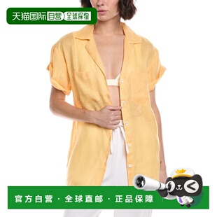 自营Vitamin A Playa Pocket Linen Blouse - multi 美国奥莱直发