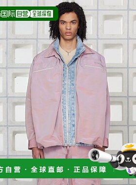 1h可退 香港直邮潮奢 Y PROJECT 男士 紫色抽褶衬衫 203SI001