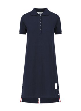 香港直发Thom Browne汤姆·布朗黑色翻领短袖连衣裙FJD027A00050