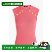 精饰罗纹针织背心 1h可退 XF1 巴尔曼 女士 香港直邮潮奢 Balmain