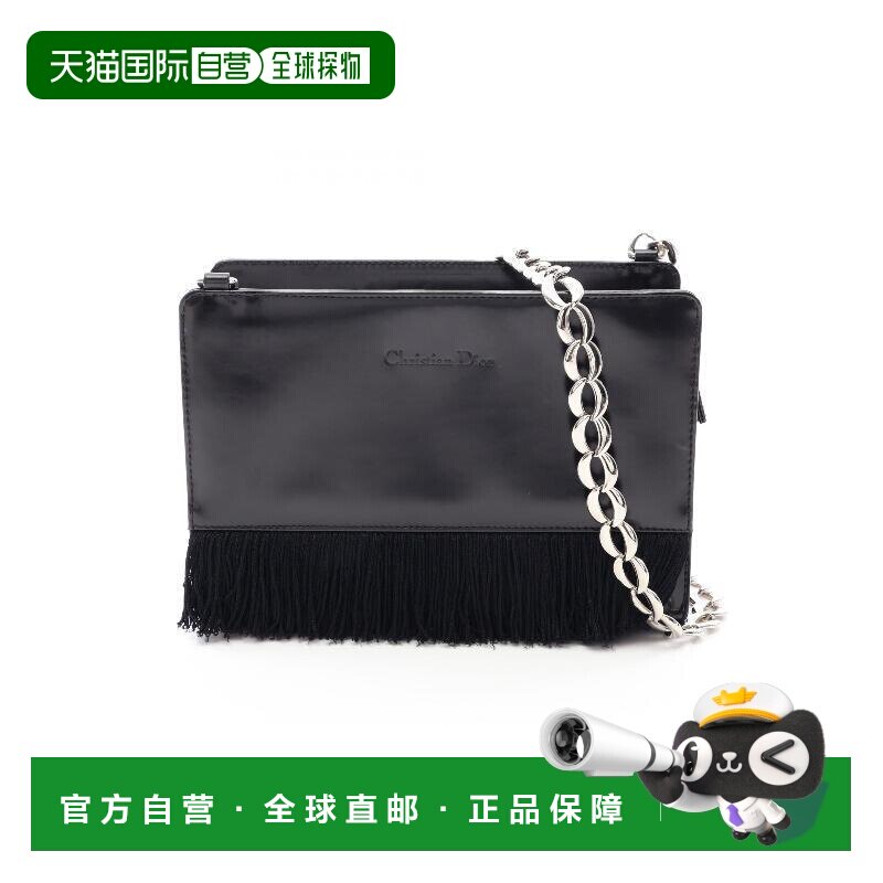 日本直邮中古二奢Dior迪奥女包A级95新牛皮单肩包黑色图片