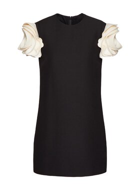 Valentino Crepe Couture 短款初剪羊毛连衣裙 BVA6D81CF