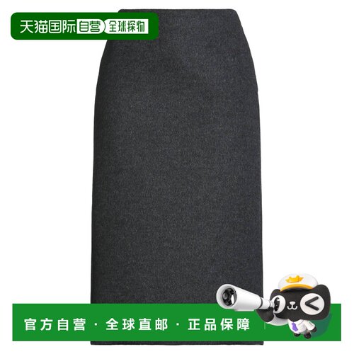 1h可退 香港直邮Gucci 古驰 女士 中长半身裙 grey灰色 舒适时尚
