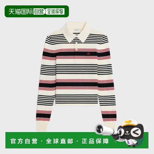 1h可退 香港直邮CELINE 女士针织衫 RY0TX3B2101KDWHITEBLACKRED