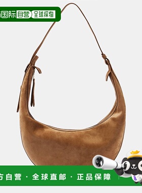 1h可退 香港直邮KHAITE 女士 Augustina 绒面革肩包 brown棕色 舒