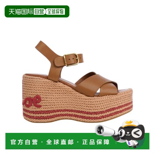 1h可退 香港直邮奢淘 Chloe Sand 坡跟凉鞋 女 CH26U18ZXJ厚底