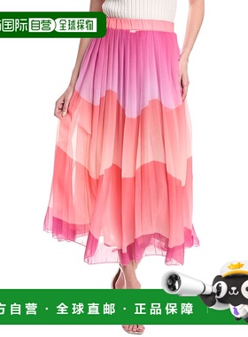 自营 ALDO MARTINS拉塞特裙-粉红色 美国奥莱直发半身裙百褶裙