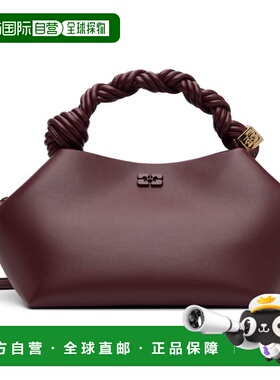1h可退 香港直邮GANNI 甘尼 女士 酒红色小号 Bou 手提包 A5313