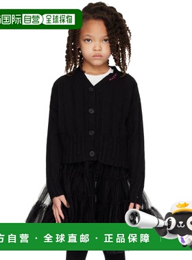 1h可退 香港直邮Marni 玛尼 女童 黑色做旧儿童开衫童装 M01633M0