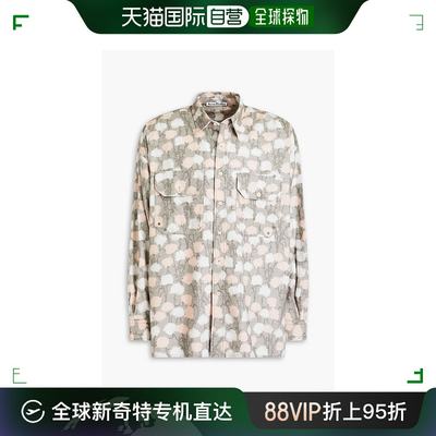 香港直邮潮奢 Acne Studios 艾克妮 男士印花棉质法兰绒衬衫