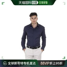 TCCS5L 香港直邮ARMANI COLLEZIONI 深蓝色棉质长袖 衬衫 TCC4 男士