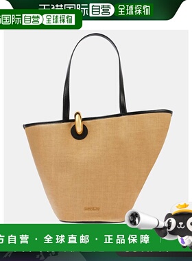 1h可退 香港直邮潮奢 Jacquemus 女士 Le Bambola 皮革饰边篮子包