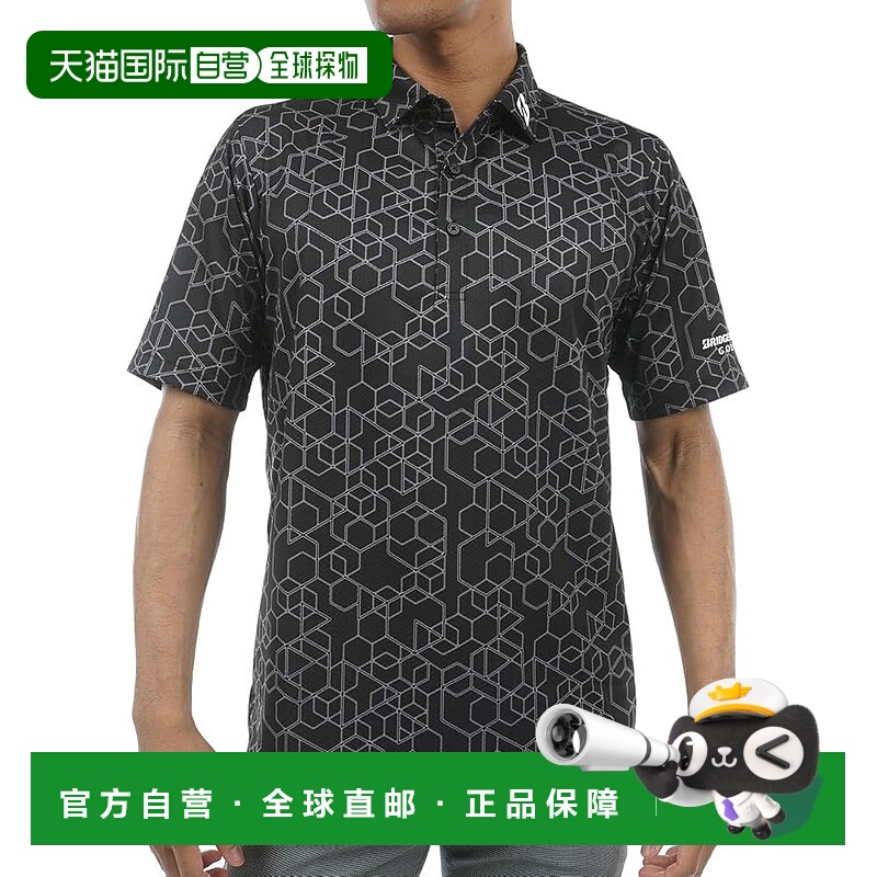 【日本直邮】普利司通高尔夫男款短袖高尔夫球衫 AGM03A 黑色