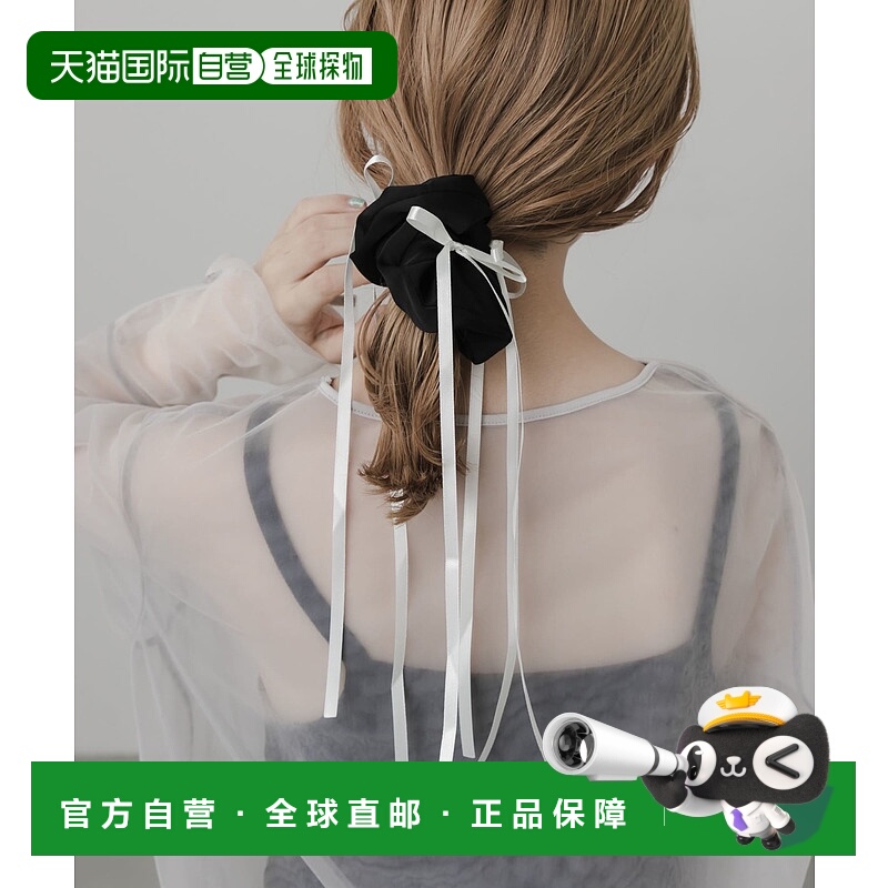 1h可退 日本直邮SMELLY 女士缎面蝴蝶结蓬松发圈 SM462RF039发绳