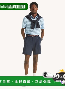 自营 Nautica男士8.5英寸Navtech修身短款-海军蓝 美国奥莱直发