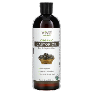 香港直邮Viva Naturals,有机蓖麻油，16 液量盎司（473 毫升正品