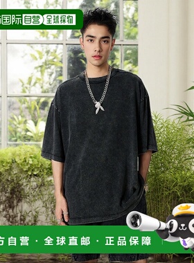 1h可退 日本直邮CORPUS TOKYO 男女通用化学洗水大落肩拼接线条T