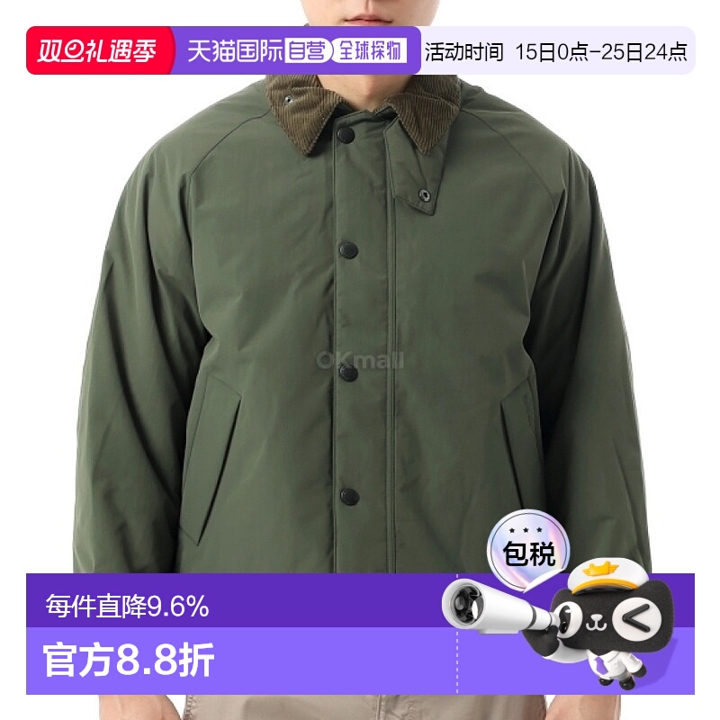 韩国直邮Barbour男款Transport Padded夹克外套翻领MCA1005 OL53