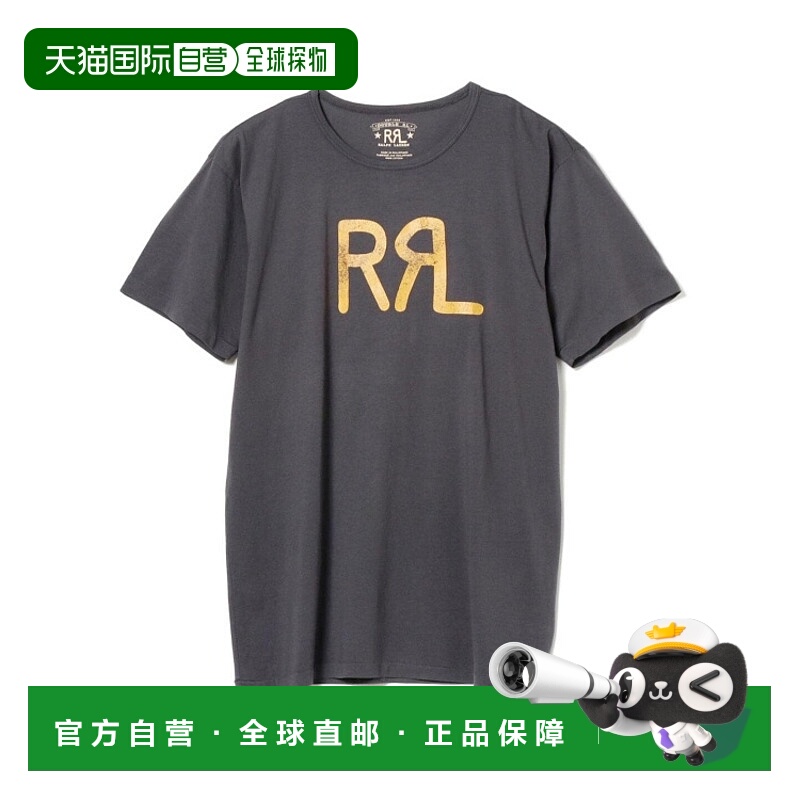 1h可退 日本直邮Double RL RRL 男士Logo印花T恤 Navy色 简约设计