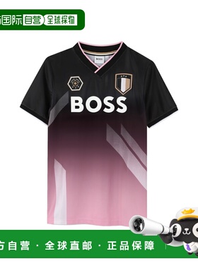 1h可退 香港直邮BOSS 波士 男童 T恤童装 J52693K09B black黑色