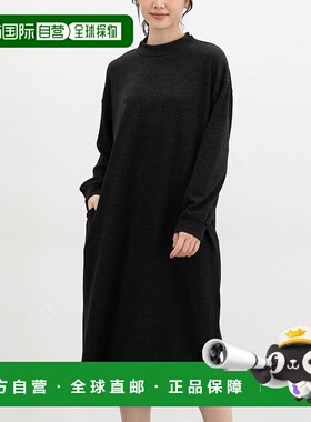 1h可退 日本直邮Honeys 女装 高领宽松连衣裙 两侧口袋设计 58051