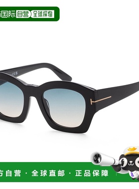 自营Tom Ford Women's 52mm Sunglasses - shiny black 美国奥莱