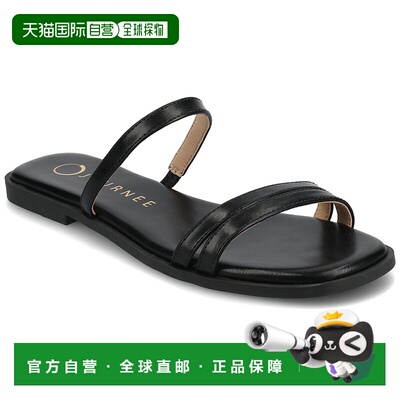 自营 journee collectionJournee女式Brisa平底凉鞋-黑色 美国奥