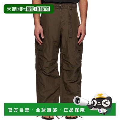 香港直邮Sacai 男士 卡其色 Treated Nylon Twill 工装裤 2603915