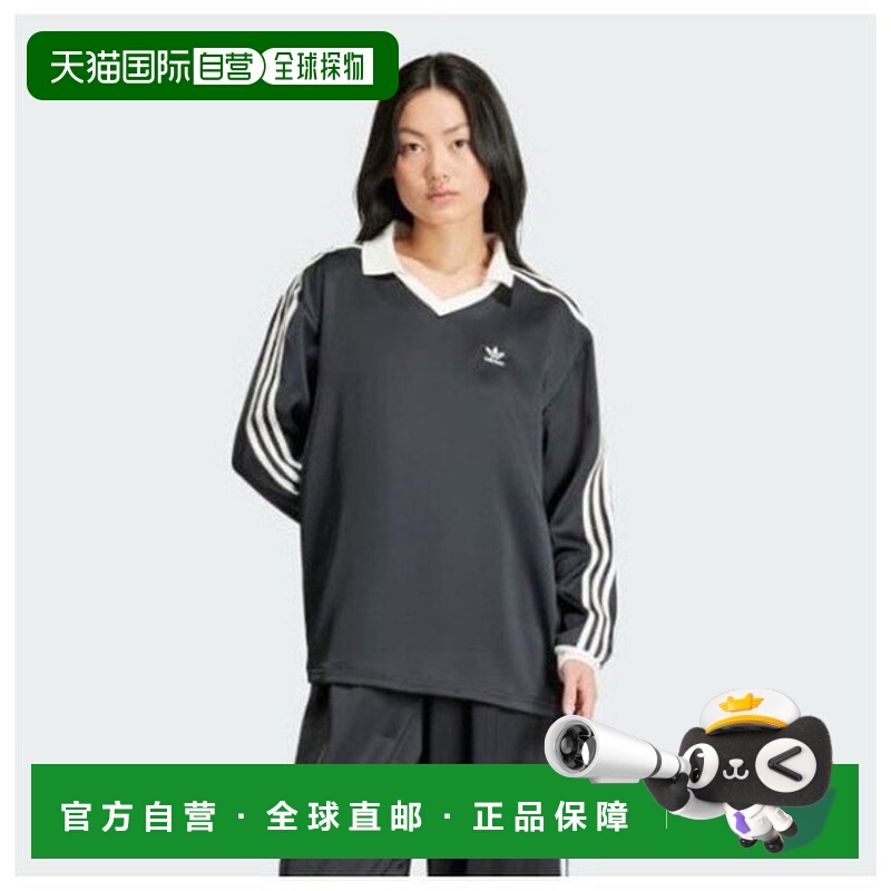 韩国直邮adidas 长袖 T 恤 KQJ IR6099 3S 缎面长袖 T 恤