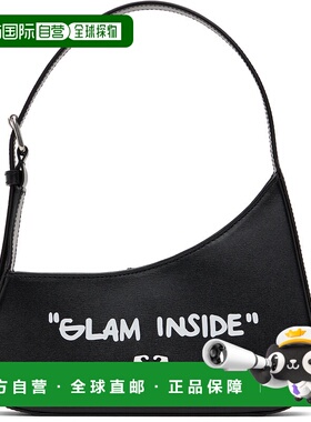 1h可退 香港直邮潮奢 off-white 女士 黑色 Jitney Quote 单肩包