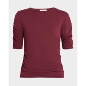 Bone 女装 Juliet 美国直邮Rag 褶皱短袖 棉质T恤 时尚 休闲百搭