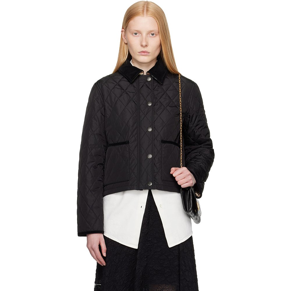潮奢 Burberry 巴宝莉 女士 黑色 Oldham Nylon 夹克 8113836