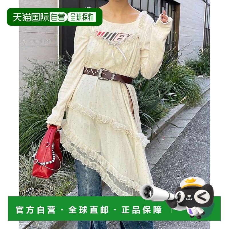 1h可退 日本直邮官方授权 CIAOPANIC 亮片波点网纱吊带连衣裙长裙