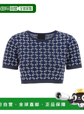香港直邮GIVENCHY 女士针织毛衣 BW61EE4ZQ3457 SS2025 蓝色 TOP