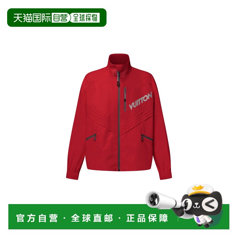 自营1h可退 欧洲直邮LV路易威登 女士波斯红聚酯纤维老花图案大衣