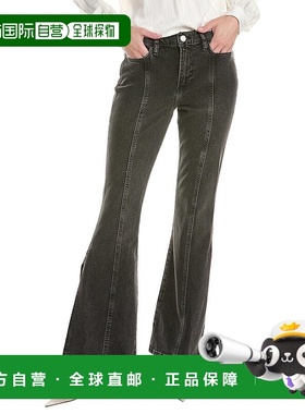 自营 FRAME Denim Pixie Le High Obsidian 喇叭牛仔裤 - 黑色 美